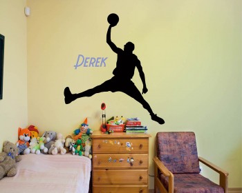 Basketball Man Customised Name Decal For Children